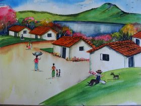 Nicaragua folk art painting of village – Best Places In The World To Retire – International Living